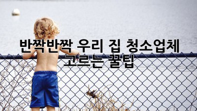 ✨반짝반짝✨ 우리 집, 청소업체 고르는 꿀팁🍯