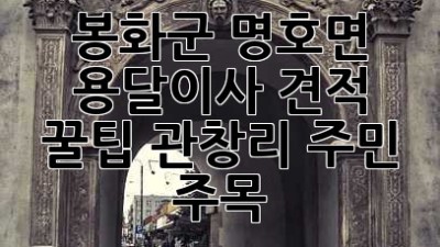 봉화군 명호면 용달이사 견적 꿀팁🍯: 관창리 주민 주목!