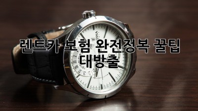 🚗 렌트카 보험 완전정복! 꿀팁 대방출 🍯